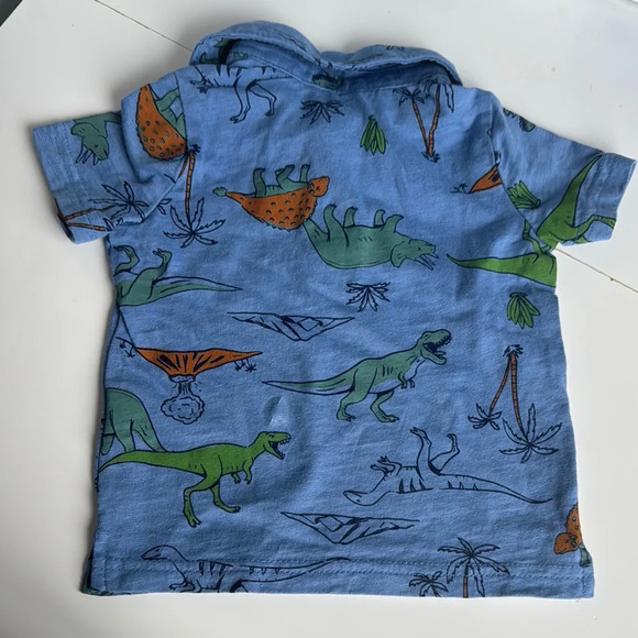 Carter's Blue and Green Nautical Button Down Shirt - Picture 3 of 4